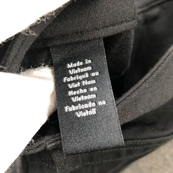 Calvin Klein Low Rise Ponte Skinny Pants Womens 8 Black Faux Leather 5 Pocket - Picture 11 of 12